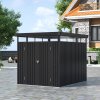 Living and Home 2 X 2.6 X 2M Metal Garden Tool Shed, Charcoal Black