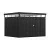 Living and Home 2.6x3x2m Charcoal Black Galvanized Steel Storage Shed with Lockable Doors