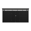 Living and Home 4x3x2m Charcoal Black Galvanized Steel Storage Shed with Lockable Doors