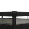 Living and Home 4x3x2m Charcoal Black Galvanized Steel Storage Shed with Lockable Doors