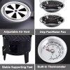Living and Home 3-In-1 Portable Outdoor Charcoal BBQ Grill Smoker
