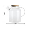 Living and Home 1800ML Clear Glass Teapot Stovetop Safe with Bamboo Lid