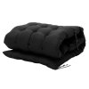 Living and Home Non-slip Sun Lounger Cushion for Garden Patio Black, 160cm(W) x 50cm(D)