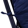 Living and Home Non-slip Sun Lounger Cushion for Garden Patio Dark Blue, 110cm(W) x 40cm(D)
