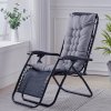 Living and Home Non-slip Sun Lounger Cushion for Garden Patio Grey, 110cm(W) x 40cm(D)