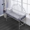 Living and Home Non-slip Sun Lounger Cushion for Garden Patio Grey, 110cm(W) x 40cm(D)