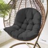 Living and Home 108 x 80cm Thick Hanging Chair Cushion Black (without chair)