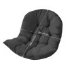 Living and Home 108 x 80cm Thick Hanging Chair Cushion Black (without chair)