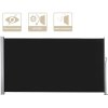 Living and Home 300cm L x 160cm W Grey Outdoor Retractable Privacy Side Awning
