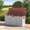 Livingand Home 290L Waterproof Large Plastic Garden Storage Box with Wheels