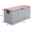 Livingand Home 290L Waterproof Large Plastic Garden Storage Box with Wheels