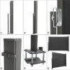 Living and Home 300cm Outdoor Patio Retractable Side Awning Balcony Sunshade Blind, Dark Grey