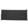 Living and Home 300cm Outdoor Patio Retractable Side Awning Balcony Sunshade Blind, Dark Grey