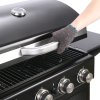 Living and Home 4-Burner Outdoor BBQ Propane Gas Grill with Wheels