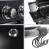 Living and Home 5-Burner Outdoor Gas Burner with Side Burner Gas Gill
