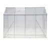Living and Home 8ft × 6ft Aluminium Hobby Greenhouse with Window Opening and Sliding Door