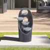 Living and Home 4-Tier Cascading Garden Water Feature Water Fountain