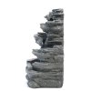 Living and Home Garden Water Feature Outdoor LED Waterfall Fountain Rockery Decor