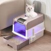 Living and Home Fully Enclosed Cat Litter Box with UV Sterilization
