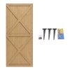 Living and Home Garden Flat Top Pine Wood Gate Kit, 85cm W X 183cm H