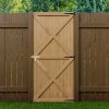 Living and Home Garden Flat Top Pine Wood Gate Kit, 85cm W X 183cm H