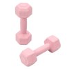Living and Home Pair of 1kg Hex Dumbbells with Non-slip Grip