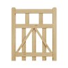 Living and Home 2.5x3ft Outdoor Wooden Garden Gate Fence Door