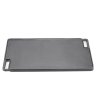 Living and Home Black Cast Iron Grill Pan, 46cm W x 26cm D x 1.5cm H