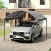 3x3M Outdoor Metal Arched Pergola with Shade