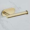 Living and Home Gold Modern Wall Mounted Stainless Steel Toilet Paper Roll Holder for Bathroom, 4.5cm W x 8cm D x 16cm H