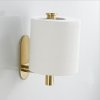 Living and Home Gold Modern Wall Mounted Stainless Steel Toilet Paper Roll Holder for Bathroom, 4.5cm W x 8cm D x 16cm H