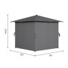 3x3M Metal Gazebo with Lights