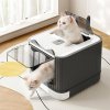 Living and Home Large Cat Litter Box with UV Sterilizer Lamp, 34.5 cm W x 44.5 cm D x 36.5 cm H