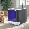 Living and Home Large Cat Litter Box with UV Sterilizer Lamp, 34.5 cm W x 44.5 cm D x 36.5 cm H