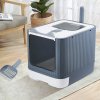 Living and Home Large Cat Litter Box with UV Sterilizer Lamp, 34.5 cm W x 44.5 cm D x 36.5 cm H