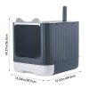 Living and Home Large Cat Litter Box with UV Sterilizer Lamp, 34.5 cm W x 44.5 cm D x 36.5 cm H
