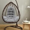 Living and Home Dark Grey Hanging Egg Chair Cushion
