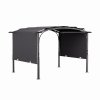 Retractable Arc-Shaped Steel Pergola 360cm W x 283cm D x  227cm H