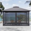 Outdoor Garden Gazebo Shade Canopy 395cm W x 295cm D x  280cm H