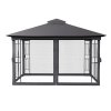 Outdoor Garden Gazebo Shade Canopy 395cm W x 295cm D x  280cm H