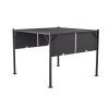 Outdoor Retractable Steel Pergola with Canopy 295cm W x 295cm D x 220cm H