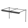 10 x 10FT Outdoor Lean To Retractable Pergola with Canopy