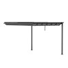 10 x 10FT Outdoor Lean To Retractable Pergola with Canopy