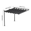 10 x 13FT Outdoor Lean To Pergola with Canopy