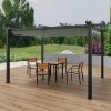 13x10ft Aluminium Pergola with Retractable Roof