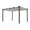 13x10ft Aluminium Pergola with Retractable Roof
