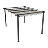 13x10ft Aluminium Pergola with Retractable Roof