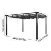 13x13ft Aluminium Pergola with Retractable Roof