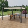 13x13ft Aluminium Pergola with Retractable Roof