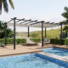 10x20ft Aluminium Pergola with Retractable Roof